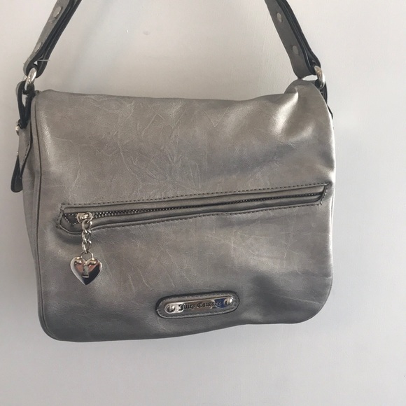 Juicy Couture Handbags - Juicy couture silver metallic over shoulder bag